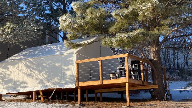 Fun safari tent in Denver Colorado, for a weekend getaway