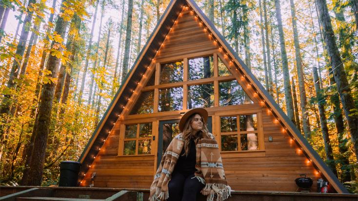 Fun A-frame cottage rental for a weekend getaway in Pennsylvania