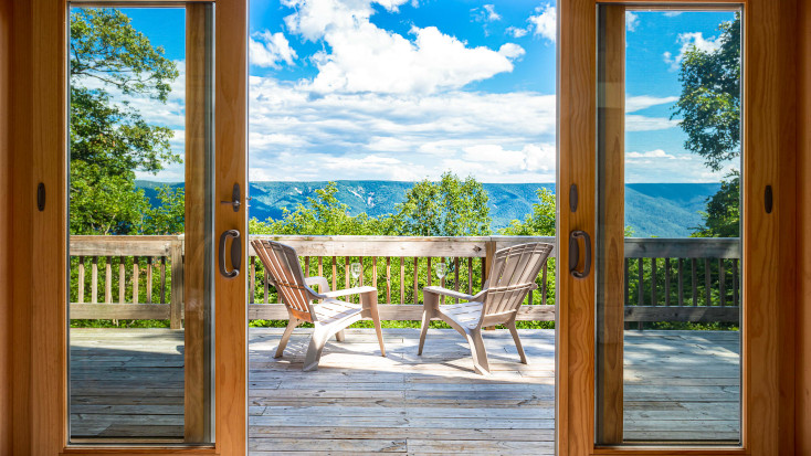 Incredible view of the mountains from a West Virginia deck