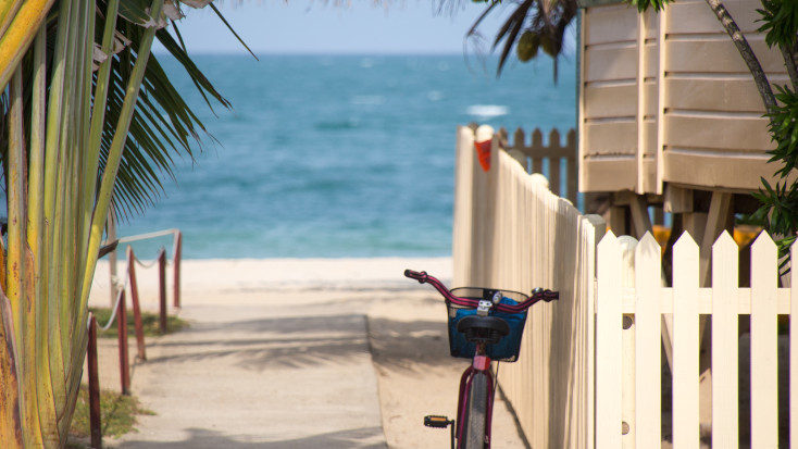 bicycle near the beach in florida