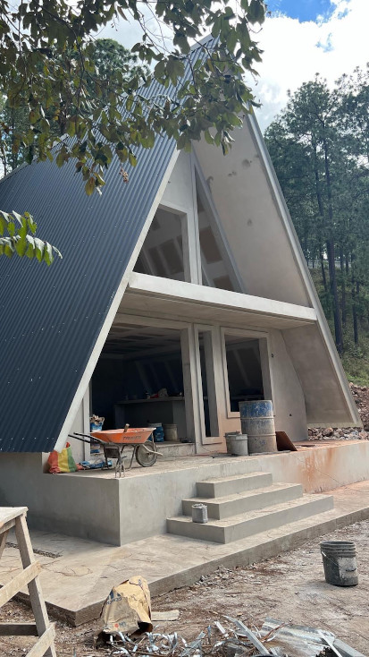 A-frame under construction